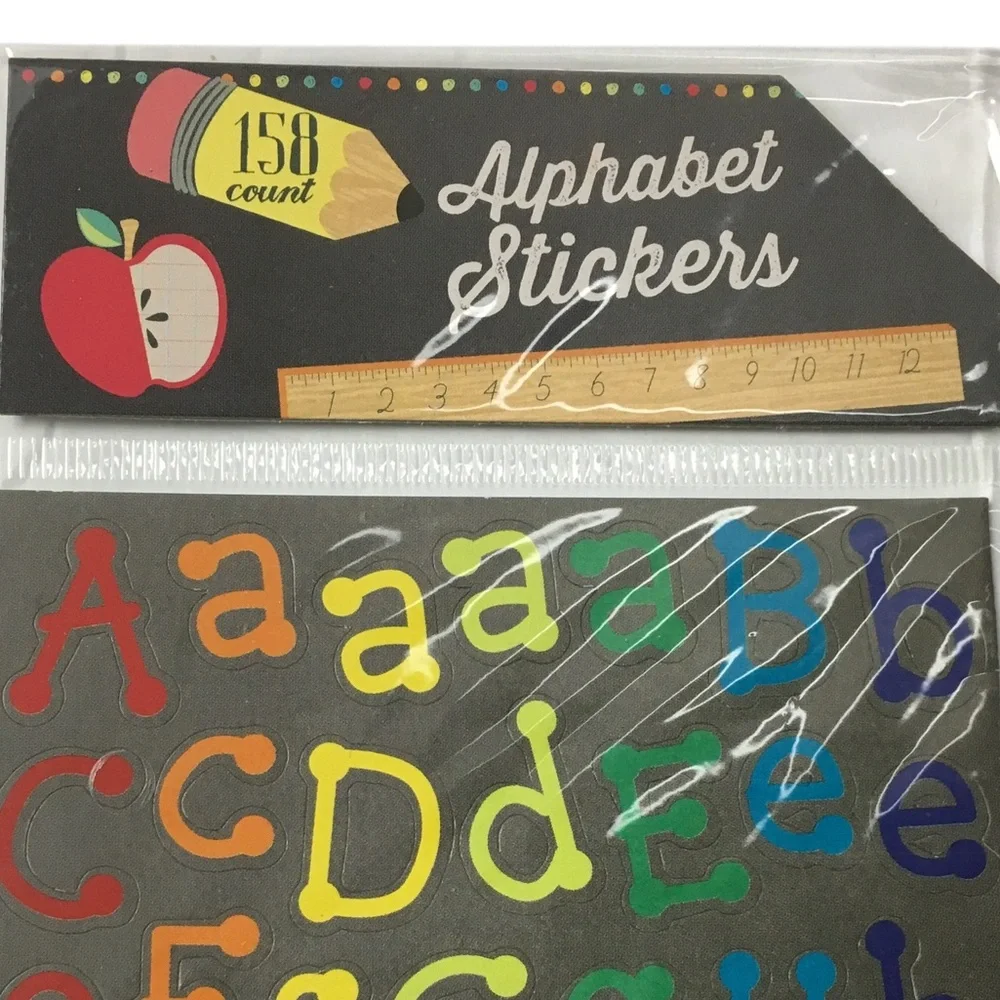 Alphabet Rainbow Stickers 4 Sheets 316 Total Homeschool Uppercase Lowercase NEW